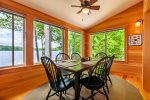 Views from sunroom dining area